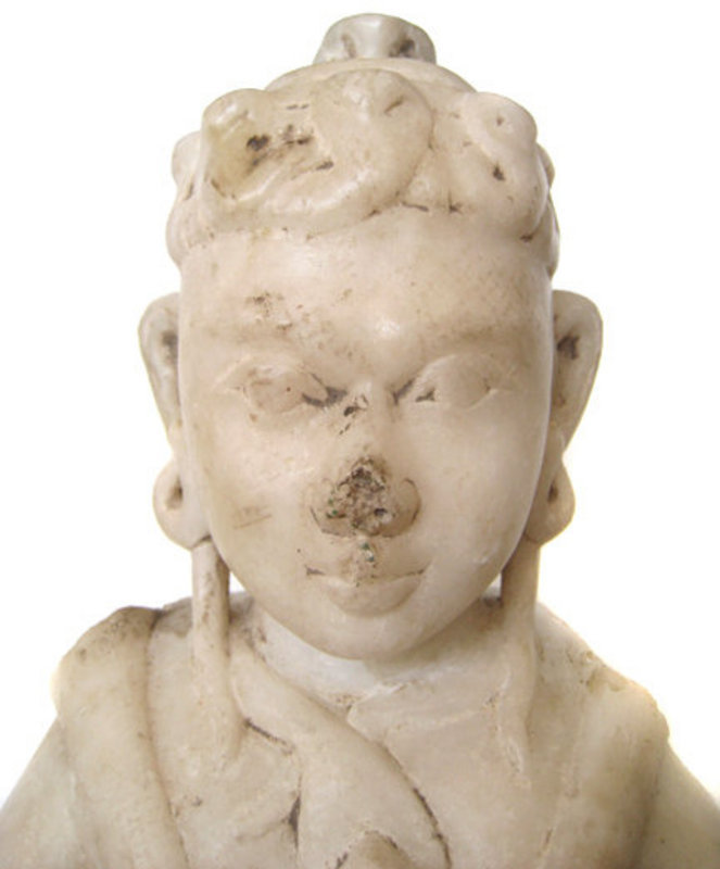 Indian Marble Figure of Garuda as a Angelic Beauty