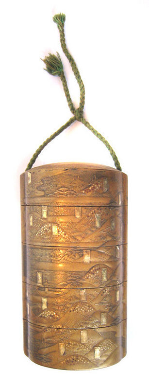 Japanese Antique Gold Lacquer Inro