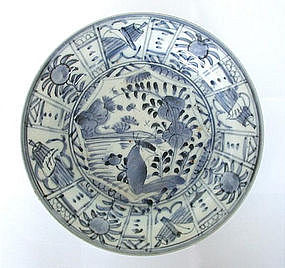 Chinese blue and white glazed plate