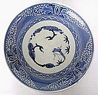 Japanese blue and white glazed Imari plate