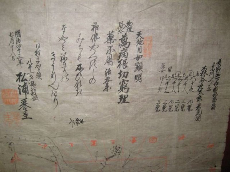 Antique Japanese Fung Shui (Fu Sui) Chart