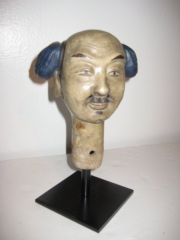 Ching Chinese Stoneware Puppetheads