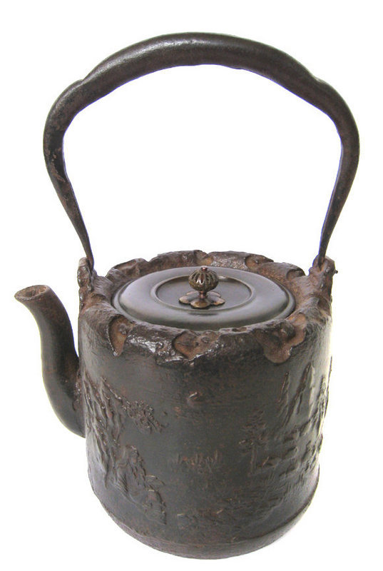 Japanese Cast Iron Tetsubin (tea pot) with Sage