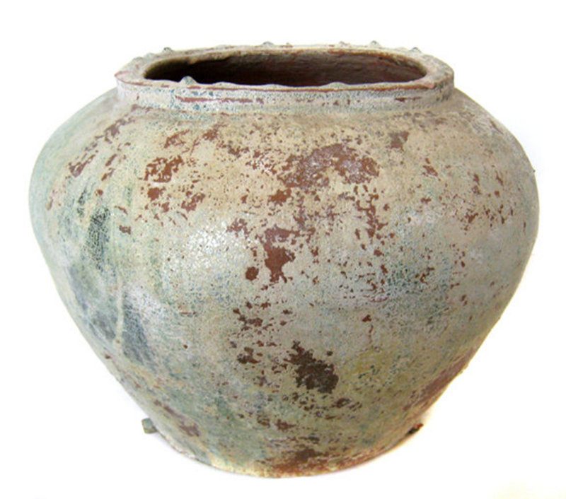 Chinese Ancient Han Dynasty Glazed Ceramic Jar