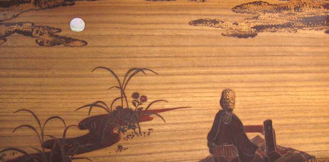 Rare Pair of Japanese Antique Kiri and Cherry Wood Trays