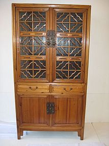 Chinese Antique Lattice Cabinet