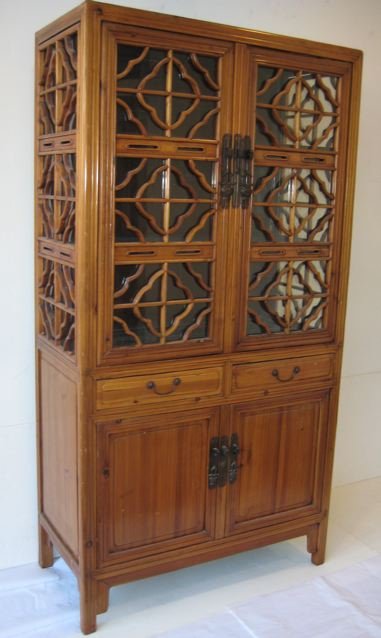 Chinese Antique Lattice Cabinet